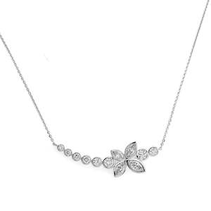 Collar Artístico con Mariposa de Cristal de 2.75 Ct para Mujer en Oro Blanco de 14K con Diamante Cultivado en Laboratorio - Product Image 2