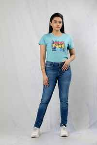 Camisetas Cortas para Mujer, Elegantes, Estampadas, de Mezcla de Algodón, Ajustadas, Transpirables, Duraderas, con Costuras Resistentes, Diseño Personalizable y Cómodo - Product Image 6