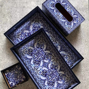 Recubridores hechos a mano especialmente de madera y juego de cajas de pañuelos para sus ocasiones especiales - Product Image 1