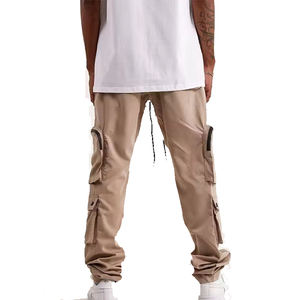 กางเกงคาร์โก้ผู้ชายน้ำหนักเบาแบบติดกระดุมสำหรับผู้ชายกางเกงคาร์โก้น้ำหนักเบาออกแบบโลโก้ได้ตามต้องการ - Product Image 2