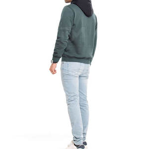 Sudadera con Capucha de Invierno para Hombre, Color Sólido, 100% Algodón, Impresión Personalizable, Diseño Moderno - Product Image 6