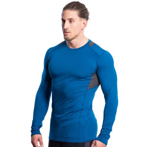 Vente en gros de vêtements de sport pour hommes pour l'entraînement à la gym chemises de compression à séchage rapide sous la couche de base hauts de sport respirants - Product Image 2