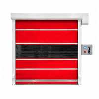 Porte rapide enroulable en aluminium léger et PVC 5000x5000mm, à boucle au sol, pour quai logistique, taille personnalisée, vente en gros