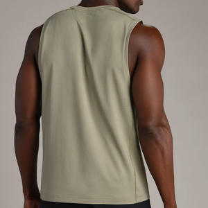 Débardeur de sport pour homme, coupe ample, en modal écologique, respirant, sans manches, pour la course à pied en plein air, avec logo personnalisé - Product Image 2