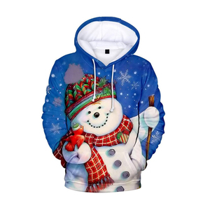 Pull à capuche en molleton de coton 100% pour homme et femme Sweat-shirt de Noël personnalisé pour les vacances d'hiver Technique de sublimation - Product Image 1