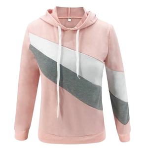 New Arrival <b>Women's</b> Hoodie Plus Size Fashion Color Block Drawstring Autumn Season Embroidered Collar with panel work - Product Image 1