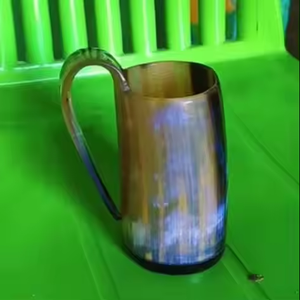 Tasses à corne de buffle Tasse courte à boire Tasses polies par l'artisanat du croissant - Product Image 1