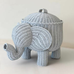 Panier de rangement en rotin fait main en forme de dinosaure pour la décoration de chambre d'enfant, pour filles et garçons - Product Image 3