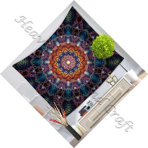 Couvre-lits imprimés en bloc de Mandala de haute qualité, tapisserie d'art mural imprimée personnalisée, tapisserie de Mandala Hippie, dernière collection - Product Image 4