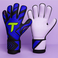 Gants de gardien de but de football avec système de protection des doigts et gants de gardien de revers respirants