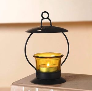 Outdoor Metal <b>Lantern</b> Home Decor Candle <b>Lantern</b> Holder <b>Black</b> Iron <b>Lantern</b> for Decoration New Design With Glass Candle Stand - Product Image 4