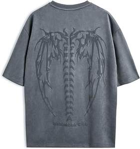 Camisetas de hombre de gran tamaño de manga corta Unisex suelta sólida Streetwear Tee cuello redondo algodón Tops - Product Image 1