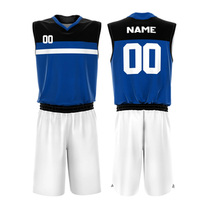 ชุดเครื่องแบบบาสเกตบอลวัสดุโพลีเอสเตอร์100% ชุดเครื่องแบบกีฬากลางแจ้งบาสเก็ตบอล - Product Image 1