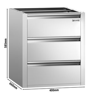 Drawer Unit PREMIUM 3 drawers - 400x660mm - Under-Counter Module - for <b>Work</b> <b>Tables</b> Series ATK 700mm deep - Product Image 2