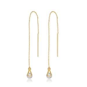 ทรงกลมเพทายหิน Threader ต่างหูตุรกีในแบบฉบับขายส่ง925เงินสเตอร์ลิงเครื่องประดับ - Product Image 1