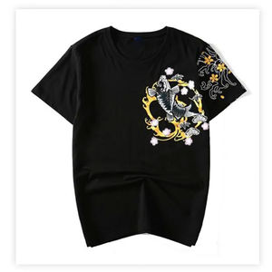 Camisetas de poliéster de algodón de alta calidad diseñadas para la comodidad al aire libre bordado personalizado hombres camiseta Streetwear estilo al por mayor - Product Image 1