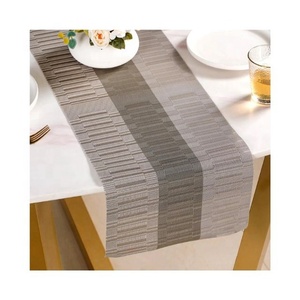 Custom Made Floral Multi Coloured Embroidered Heat Resistant Pure Cotton High Grade Natural Modern Style Office <b>Table</b> <b>Runner</b> Set - Product Image 3