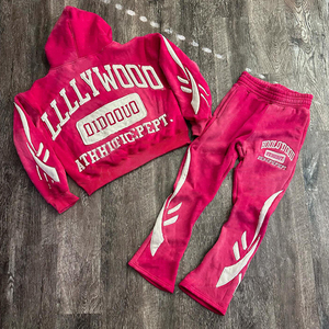 ชุดวอร์มมีฮู้ดสำหรับผู้ชายชุดวอร์มลำลองประดับพลอยเทียมแบบสั่งทำ
 - Product Image 5