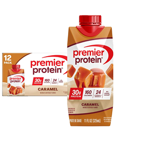 Premier <b>Protein</b> Shake, Caramel, 30g <b>Protein</b>, No Added Sugar, 24 Vitamins & Minerals to Support Immune Health, 11 fl oz, 12 Pack - Product Image 1