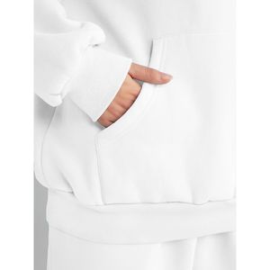 Top qualité solide femmes surdimensionnés survêtements pull Style à capuche Streetwear léger respirant séchage rapide Logo personnalisé - Product Image 4