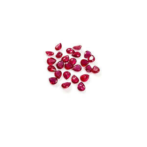 Rubis naturels de Bangkok, pierres précieuses en vrac, formes poire calibrées 7x9mm et 8x10mm, taille brillant et ovale, qualité supérieure avec certificat IGI - Product Image 2