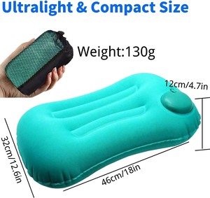 Woqi – petit oreiller carré en tissu floqué, oreiller gonflable de plage, de <span class=keywords><strong>Camping</strong></span>, de <span class=keywords><strong>piscine</strong></span>, oreiller Ultra doux et Durable - Product Image 2