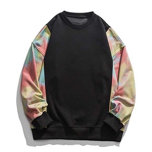 Men's Custom High Quality Fleece Cotton Blended Loose Fit Long Sleeve Sweatshirts Embroidered Oversized Plain Dyed Quick Autumn - Product Image 3