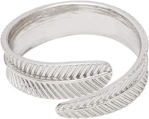 Anneaux de serviette rectangulaires en bois de frêne, finition argentée, sculptés à la main, style contemporain, décoration d'intérieur, option logo personnalisé MZ - Product Image 2