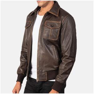 Vestes en cuir de vachette véritable entièrement personnalisées pour hommes Vestes en cuir pour hommes à bas prix - Product Image 2
