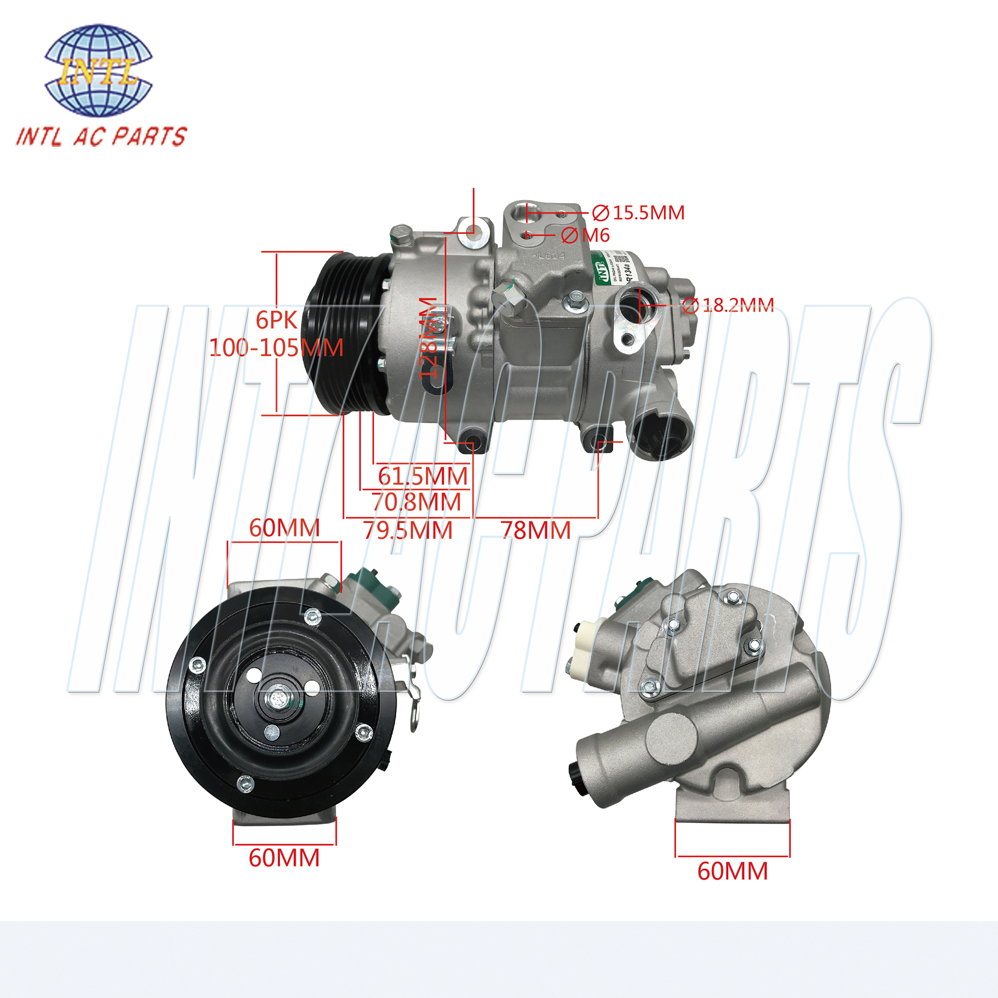 INTL-XZC878 6SEU14C 6PK AC Compressor for 2008 TOYOTA