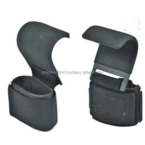 Weight Lifting <b>Hooks</b> with Wrist Support: Heavy Duty Steel, Padded Comfort - Product Image 4