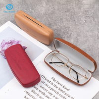 Étui à lunettes simulé Texture en bois de haute qualité boîte de rangement de lunettes Portable exquise