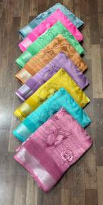 Lilen, la mejor calidad, tela suave, estilo moderno, Sari estampado con blusa, fiesta de boda sin peso y Diwali adecuado - Product Image 2