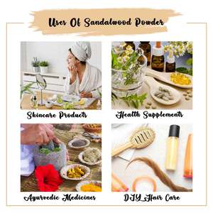 Poudre d'huile essentielle de bois de santal Vedaoils (qualité cosmétique) pour l'aromathérapie et les soins de la peau pour tous types de peau - Product Image 6