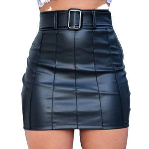 Tendance Jupe en cuir pour femme Taille haute Faux cuir Confortable Parfait pour les tenues décontractées - Product Image 1