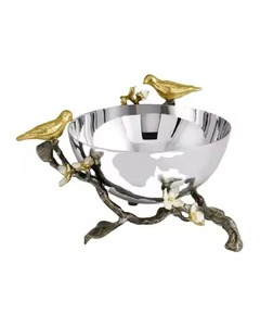 ชุดชามตกแต่งสีทองหรูหราพร้อมถาดไม้เหมาะสำหรับโต๊ะอาหารสุดหรูและเน้นการตกแต่งบ้าน - Product Image 3