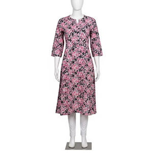 Robes décontractées à imprimé numérique écologiques, tissu doux et léger, respirant, confortable, vêtements pour femmes, usage quotidien, mode - Product Image 1