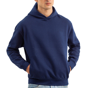 Automne Gym sweat décontracté pour violet surdimensionné pull à capuche personnalisé Streetwear coton mélangé plaine teint Designer à capuche - Product Image 1