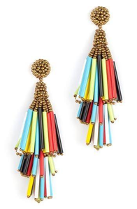 Pendientes Largos Hechos a Mano con Diseño en Forma de V, Cuentas y Borlas, 13 cm de Largo, para Mujer, a Buen Precio - Product Image 2