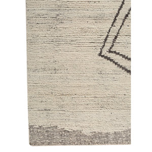 Alfombras de Lana Tejidas a Mano Manifest Ivory para el Hogar, Estilo Boho Geométrico para Sala de Estar, Entrada, Pasillo, Rectangulares, Tipo Rompecabezas, Tamaño 9x12 -REB-1171 - Product Image 4