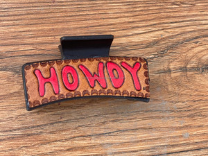 มาใหม่ล่าสุดร้อนขายสไตล์ตะวันตกทําด้วยมือเครื่องมือแกะสลักหนังผมกรงเล็บคลิปหนังกรงเล็บอุปกรณ์เสริมผมสําหรับผู้หญิง - Product Image 3