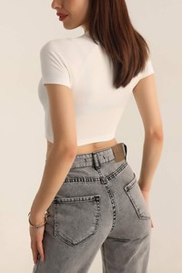 Best Style Longline <b>Women</b> Short T-shirt Best Design Newest Style Short Sleeve Short T-Shirt Casual <b>Women</b> - Product Image 5