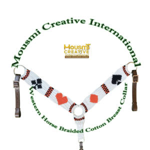 Vente de promotion d'usine collier de poitrine tressé en coton de cheval équestre occidental avec circonférence assortie fabricant et exportateur personnalisés - Product Image 6