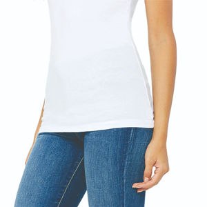 Precio bajo, Camiseta con cuello en V para mujer, Camiseta lisa de algodón para mujer, ropa de calle transpirable de secado rápido para mujer, camisetas de talla grande para mujer - Product Image 3