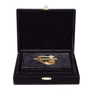 กล่องใส่คัมภีร์กุรอานแบบแข็งหุ้มกำมะหยี่สั่งทำได้สำหรับขายส่ง ของขวัญอิสลาม กล่องลายทองคำ ดีเทลนูนลายอักษรเมดินา - Product Image 3