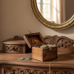 Caja de Joyería de Madera Tradicional con Múltiples Compartimentos Personalizados para Amantes de la Decoración Artesanal, Precio al por Mayor - Product Image 5