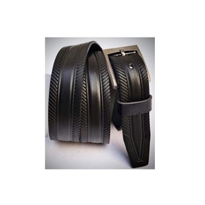 Ceinture en cuir de peau de vache véritable de style vintage la plus vendue pour les hommes disponible avec fermeture à boucle en acier au prix de gros - Product Image 1