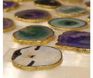 Ensemble de sous-verres Aget incrustés de marbre pur de nouvelle conception pour la cuisine et la décoration de la maison avec une finition fine - Product Image 2