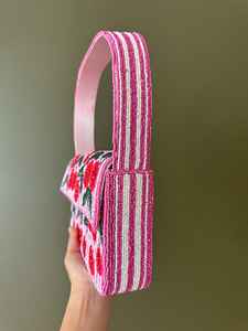 Bolso de Magnolia con cuentas Cuentas de vidrio Diseño floral Color personalizable Hecho a mano Primavera/Verano Bolso de hombro por MS Handicraft - Product Image 3