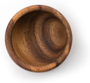 Tazón de masa decorativo de madera para decoración del hogar, tazón central único, taza de condimento de acacia, 2,75x2,75x1,5 pulgadas, marrón - Product Image 6